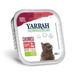 Yarrah - Natvoer Kat Kuipje Chunks Met Rund Bio
