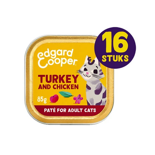Edgard & Cooper Adult Cat - Vrije Uitloop Kalkoen En Kip - Paté 2 Edgard & Cooper Adult Cat - Vrije Uitloop Kalkoen En Kip - Paté - Afbeelding 2