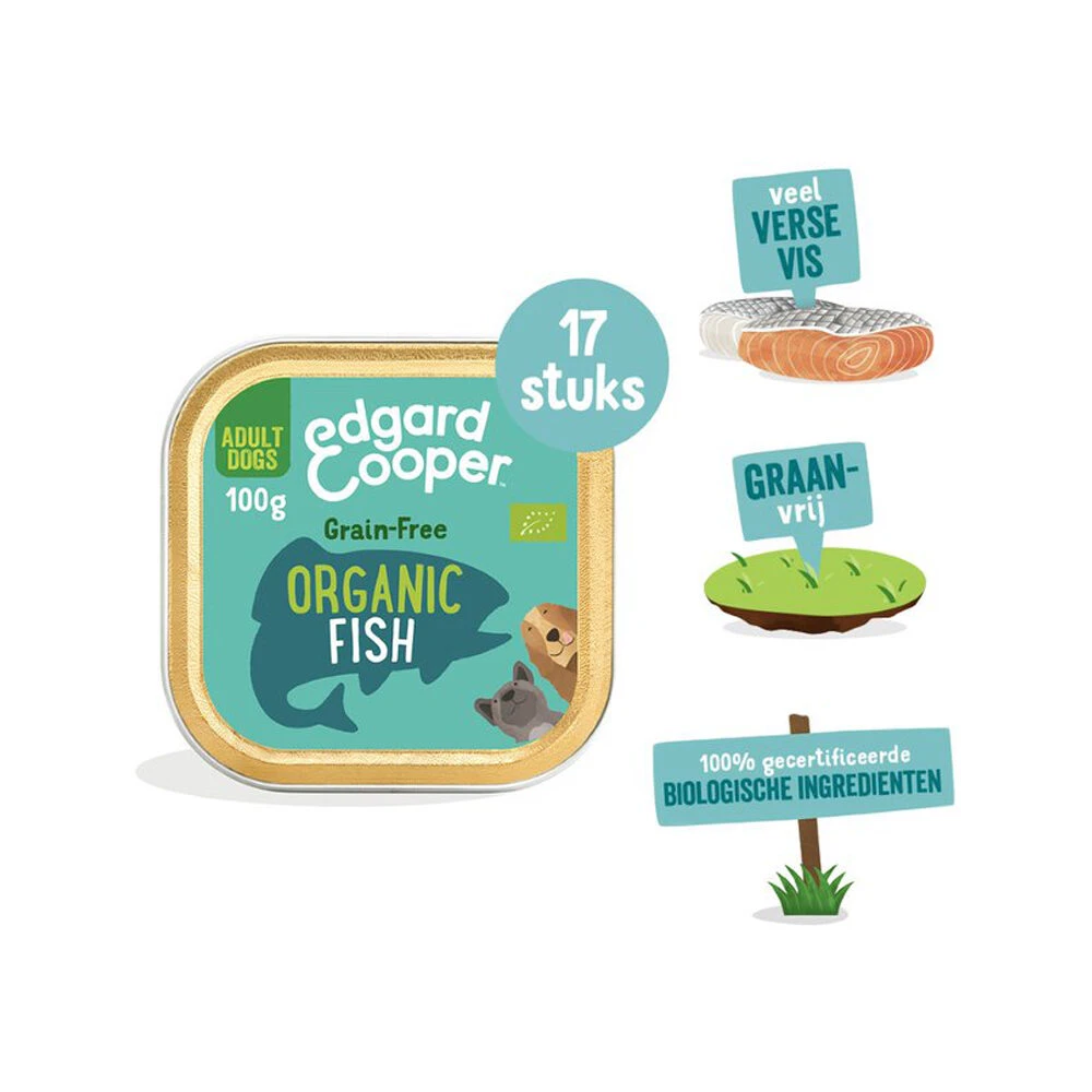 Edgard & Cooper Biologisch Adult - Vis - Kuipje 4 Edgard & Cooper Biologisch Adult - Vis - Kuipje - Afbeelding 4