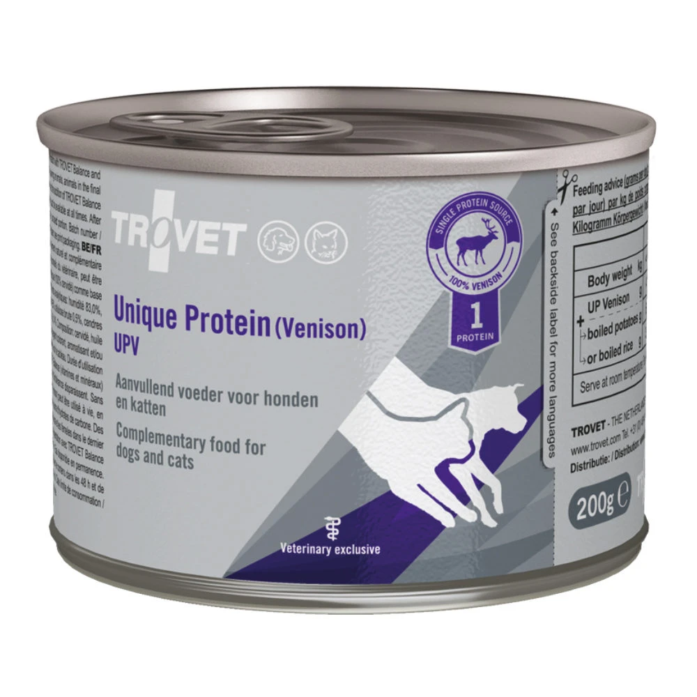 TROVET Unique Protein UPV (Venison) - Hond/Kat 8 TROVET Unique Protein UPV (Venison) - Hond/Kat - Afbeelding 8