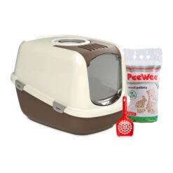PeeWee EcoDome - Startpakket 17 PeeWee EcoDome - Startpakket -Beste Dierenartikelen Winkel peewee ecodome kattenbak startpakket bruinroomwit 49863 0500 none