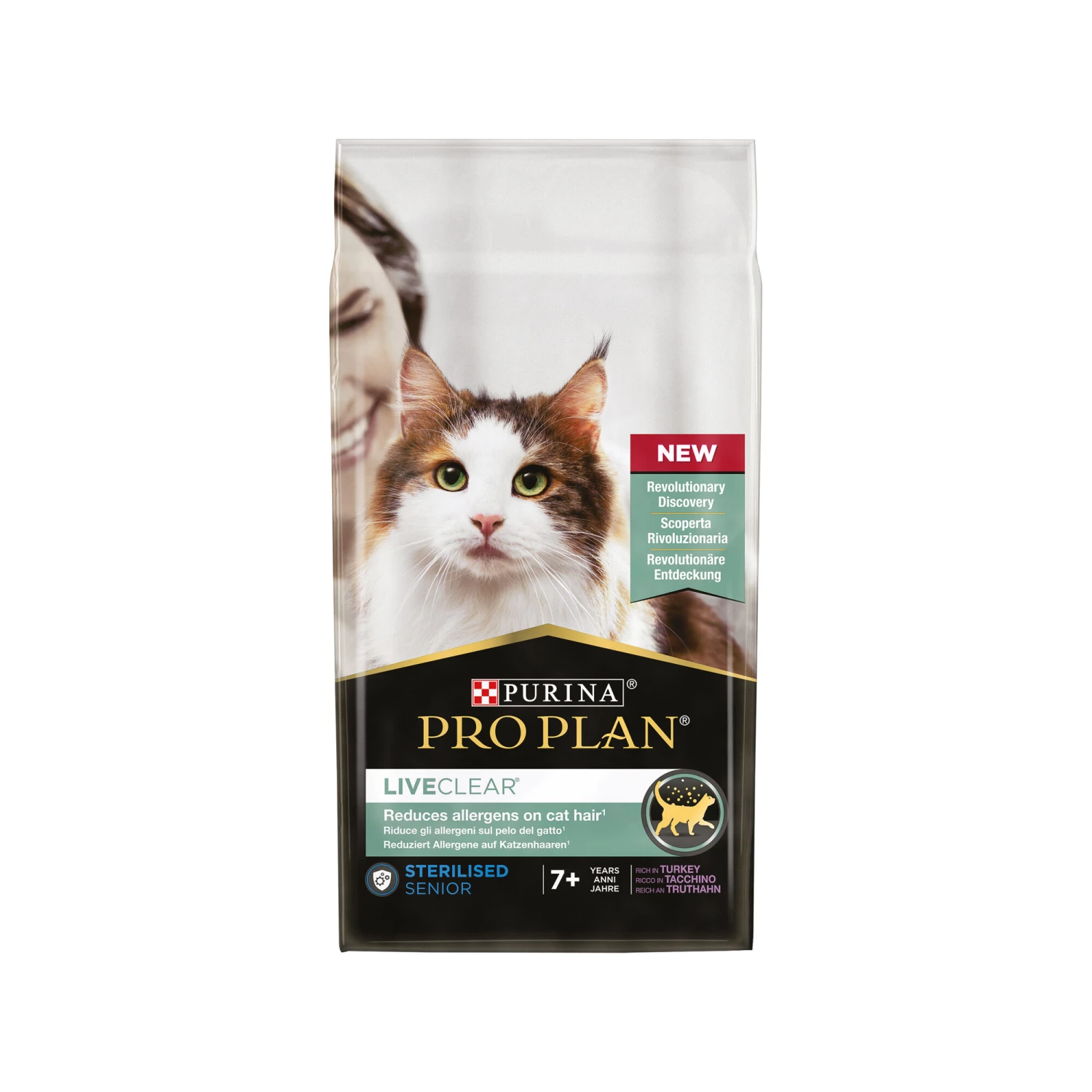 Purina Pro Plan LiveClear Sterilised Senior Cat Food 7+ Years - Kalkoen 2 Purina Pro Plan LiveClear Sterilised Senior Cat Food 7+ Years - Kalkoen - Afbeelding 2