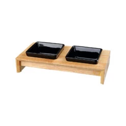Trixie Voer-Waterbak Set - Keramiek - Hout -Beste Dierenartikelen Winkel trixie voer waterbak set keramiek hout 178702 1500 none